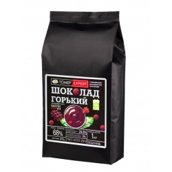 Шоколад Горький 68% без сахара в каллетах (каплях) - 1000 г